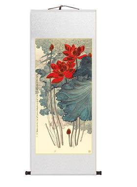 名家国画中式客厅装饰画卷轴挂画