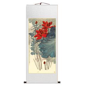 名家国画中式客厅装饰画卷轴挂画