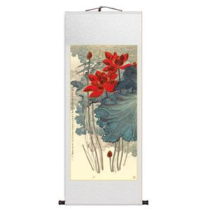 名家国画事事如意柿子画卷轴挂画新中式客厅装饰画松鹤延年玄关画