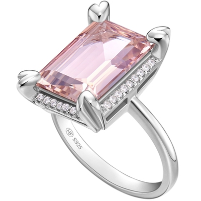 HEFANG何方奥莱心动宝石戒指轻奢食指戒尾戒时尚高级感生日礼物