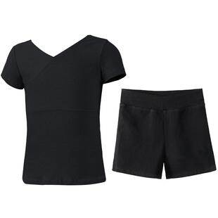 儿童舞蹈服练功服上衣女长袖形体大童女童黑色体操跳舞衣服拉丁舞