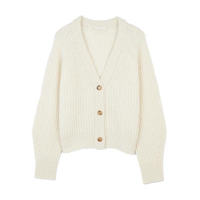 GOBI羊绒女式开衫短款毛衣外套