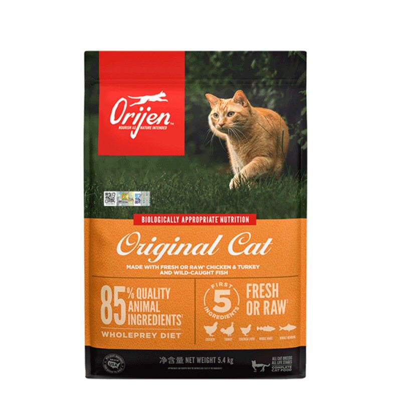 加拿大进口Orijen渴望猫粮无谷天然粮鸡肉六种鱼味成猫幼猫5.4kg