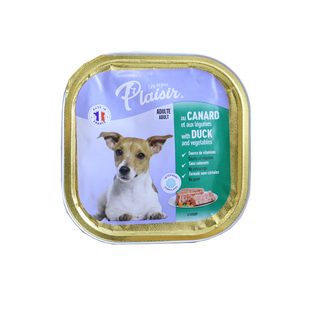 法国普莱喜狗狗餐盒狗罐头湿粮柴犬餐包火鸡鸡肉猪肉鲑鱼营养零食