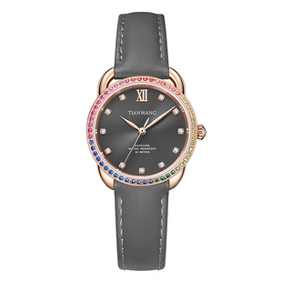 天王表奥莱官方正品女款皮带石英表时尚气质腕表女士手表31254