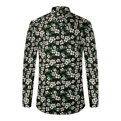 GIEVESCHARLES黑色长袖衬衫