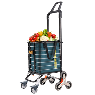 便携购物车静音买菜车小拉车轻便拉杆车家用折叠手拉车老人拖车篮