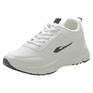 品牌真皮名牌运动鞋女2026新款加绒休闲小白鞋女软底跑步鞋平底鞋