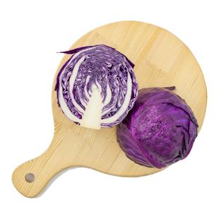 东升农场 供港紫甘蓝紫包菜球西餐紫椰菜 健身轻食沙拉榨汁800g