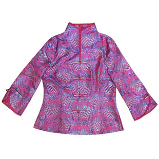 秋冬民族风复古女士唐装秋装中式妈妈装上衣时尚改良版中袖外套