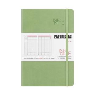 自填式手账笔记本方格周计划18个月竖版时间轴计划表日程本工作记事每日时间管理效率手册考研自律打卡计划本