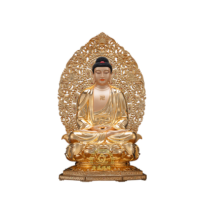 八角底全堂佛像纯铜佛堂供奉摆件