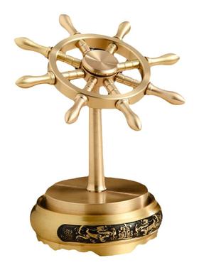 黄铜船舵一帆风顺摆件