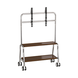 不锈钢电视机落地支架可移动带轮推车客厅卧室32-75英寸通用支架