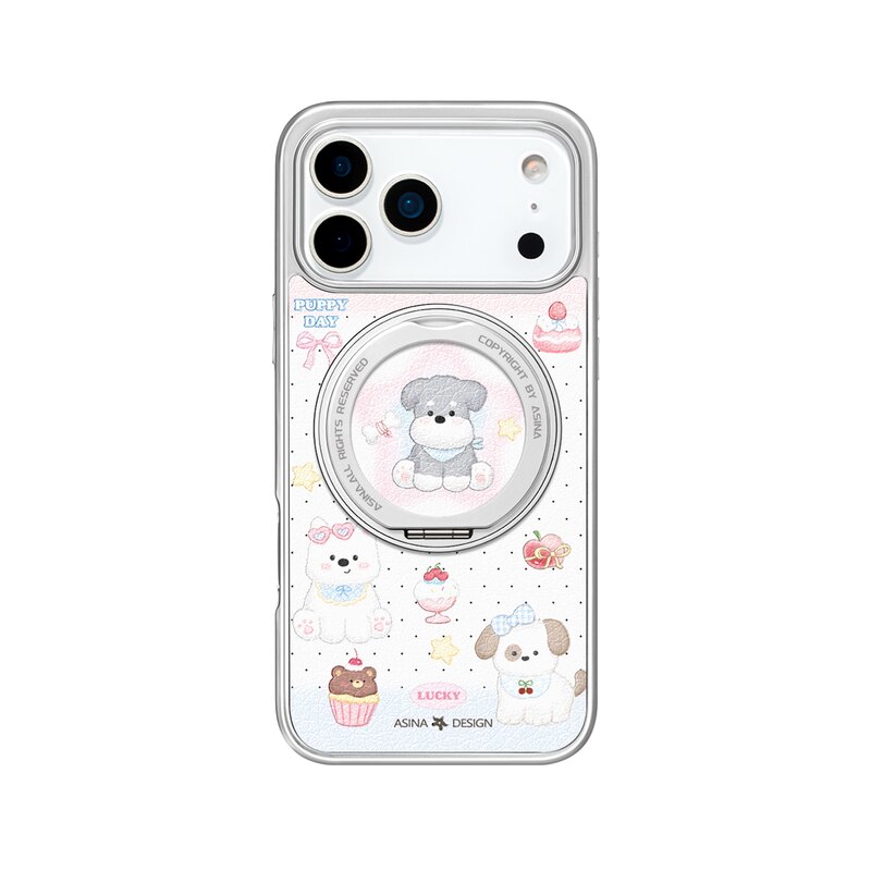 星甜小狗适用苹果17Promax手机壳新款iPhone16Pro磁吸带支架保护套Co2支点ip15可爱高级感14好看13pm全包女