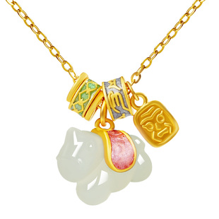 宫里上新马上有钱项链女和田玉小马吊坠生肖马生日本命年新年礼物