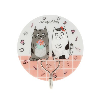 粘钩真空吸附粘胶承重强可爱卡通