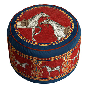 范居态度御骥瑞马迎财坐墩客厅红色轻奢高级感沙发凳复古马年新款