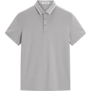 太平鸟男装夏季索罗娜凉感短袖Polo衫男透气吸汗休闲翻领上衣