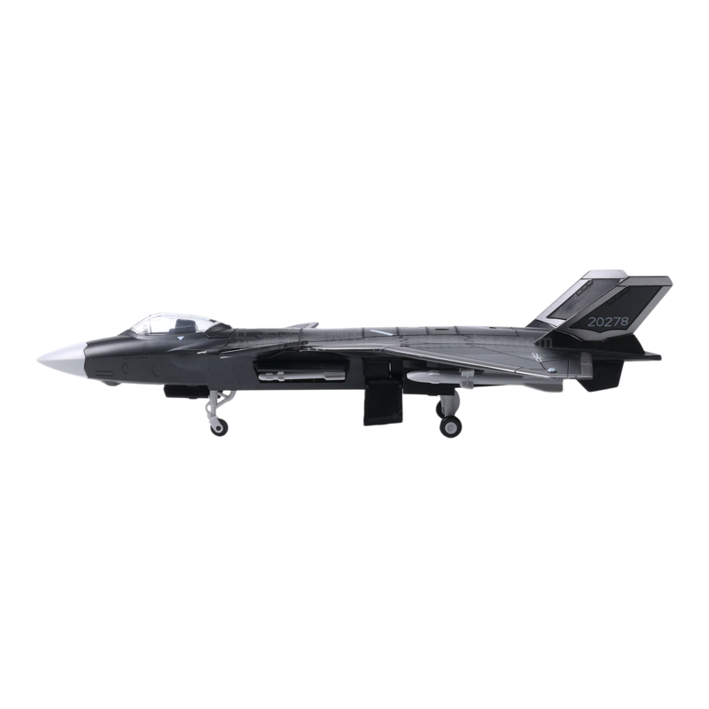 中国J-20隐形战斗机可收起落架拼装模型1:72军事益智玩具宝星迪