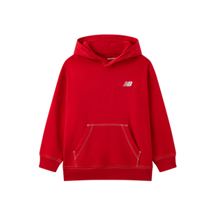 New Balance nb童装儿童男女26年春新款红色连帽卫衣ND7CG6R083