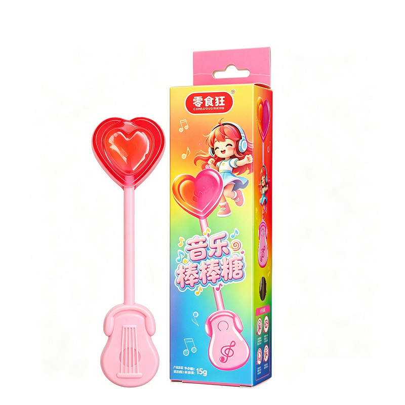 零食狂会唱歌的音乐棒棒糖草莓水果味网红送礼儿童趣味休闲礼物糖