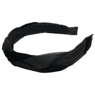 麻花发箍辫子编织头箍黑色简约气质发卡韩国发窟百搭外出时尚头窟