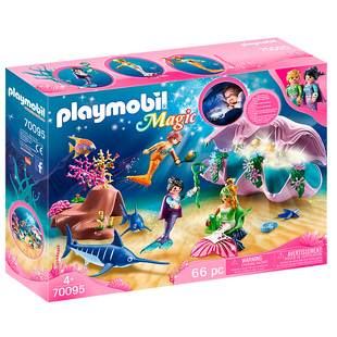 playmobil摩比世界美人鱼奇幻海底动物冰雪城堡 送女孩童生日礼物