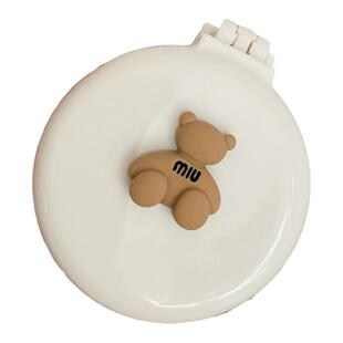 可爱小熊迷你小梳子镜子一体随身携带便携可折叠气垫梳气囊梳精致