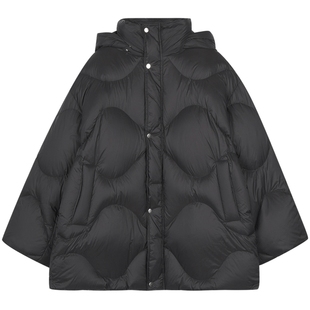 【95白鹅绒 | SAMUEL系列】LESS冬连帽宽松中长羽绒服女2O0C14310