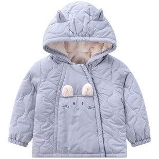 拉比旗下下一代秋冬儿童加绒棉衣外套棉服冬装宝宝加厚保暖童装