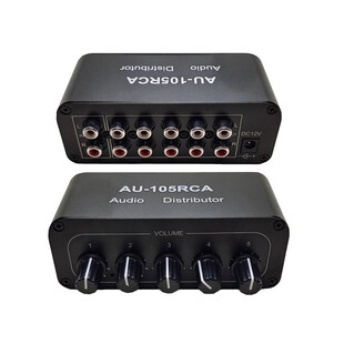 双声道音频分配器音乐音响一分五一路输入五路多路输出一进五出