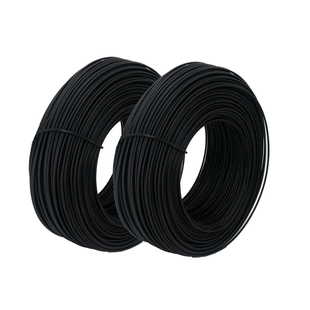 黑色PVC包皮绑扎线 电网电缆光纤改造包塑铁扎丝圆形铁芯包塑绑丝