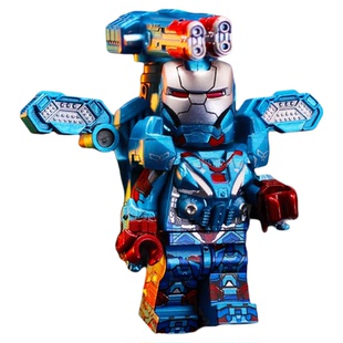 战争机器Mark5复仇者联盟超级英雄钢铁侠爱国者积木人仔玩具MOC