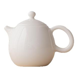德化羊脂玉白瓷茶壶 大小容量手工单壶陶瓷功夫茶具家用泡茶定制
