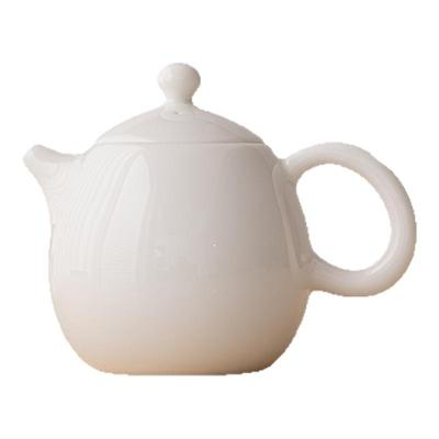 敦铭堂羊脂玉白瓷茶壶