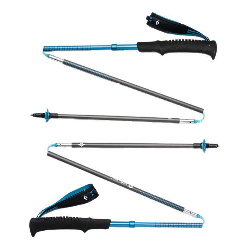 BlackDiamond黑钻登山杖碳素越野跑超轻折叠手杖登山徒步杖112554