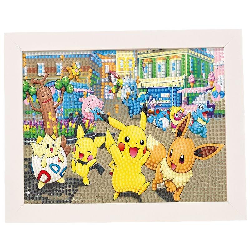 皮卡丘儿童钻石贴画手工diy材料