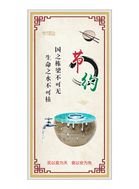 光盘行动食堂文化珍惜挂图海报