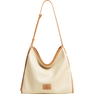 妙迪牛皮大容量软hobo包松弛感斜挎托特包通勤百搭单肩腋下包包女