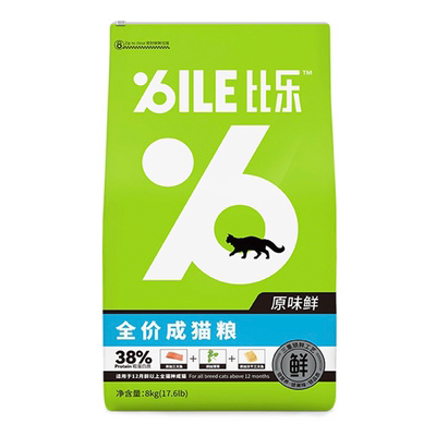 比乐原味鲜全价猫粮3斤60