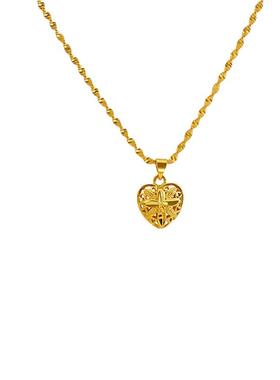 越南沙金项链女吊坠时尚百搭锁骨链黄金色转运珠劲链女士款全新潮