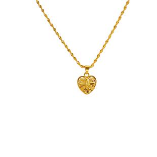 越南沙金项链女吊坠时尚百搭锁骨链黄金色转运珠劲链女士款全新潮