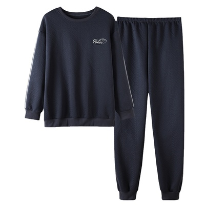 浪莎空气棉睡衣男纯棉保暖套装