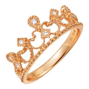 周生生钻石18K金V&A博物馆联名系列女王桂冠皇冠戒指87041R