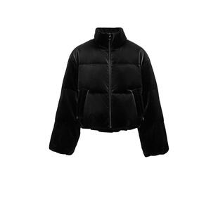 绫致Vero Moda羽绒服女2025冬季新款光泽感90白鸭绒短款面包服