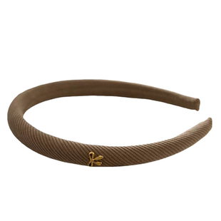 咖色小金标蝴蝶结发箍女2025秋冬新款细边高颅顶头箍压发发卡头饰