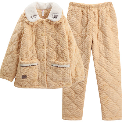 芬腾女童珊瑚绒夹棉睡衣