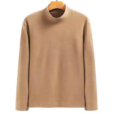 德绒长袖秋冬款青少年半高领t恤