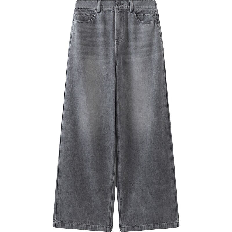 【商场同款】播26夏新品水洗牛仔裤女宽松直筒裤BDT2KD1687